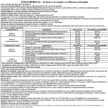 XtraSlim Max 24H, 60 comprimate, Forte Pharma 765899