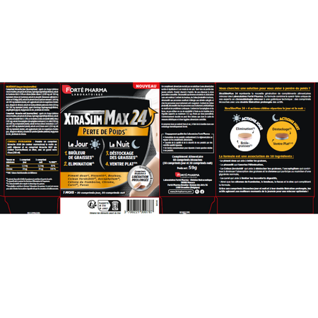 XtraSlim Max 24H, 60 comprimate, Forte Pharma 765900