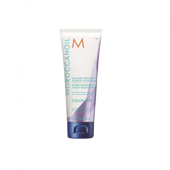 Balsam violet pentru parul blond Blonde Perfecting Purple, 70 ml, Moroccanoil