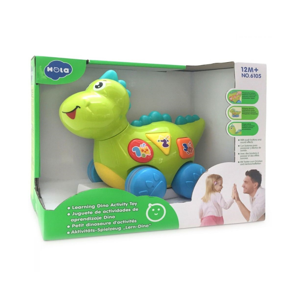 Baby dinozaurul interactiv cu miscari, melodii si lumini, +12 luni, Hola