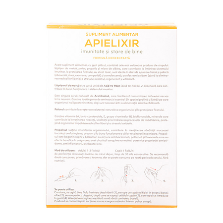 Apielixir imunitate si stare de bine, 20 fiole x 10 ml, Albina Carpatina 816994