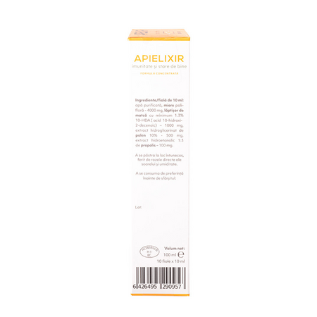 Apielixir imunitate si stare de bine, 20 fiole x 10 ml, Albina Carpatina 816996