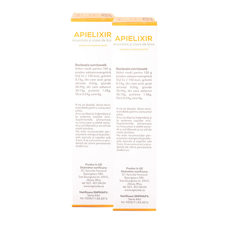 Apielixir imunitate si stare de bine, 20+10 fiole x 10 ml, Albina Carpatina 817014