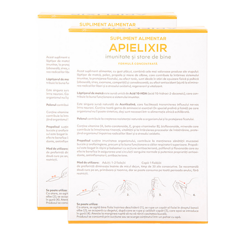 Apielixir imunitate si stare de bine, 20+10 fiole x 10 ml, Albina Carpatina 817015