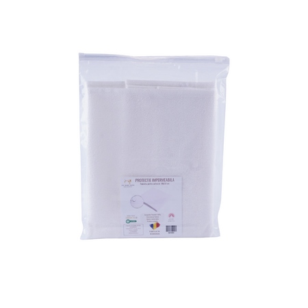 Protectie impermeabila de patut, 90x50 cm, Alb, Fic Baby 764142