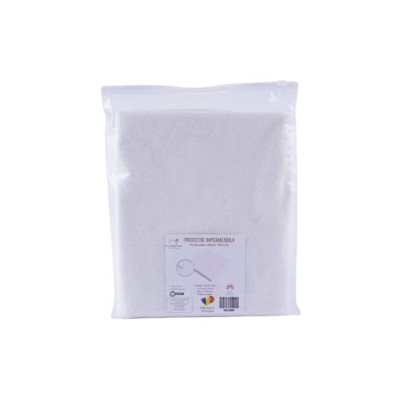 Protectie impermeabila de patut, 120x60 cm, Alb, Fic Baby 764144