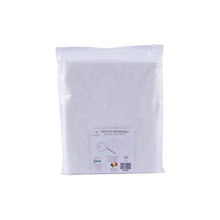 Protectie impermeabila de patut, 120x60 cm, Alb, Fic Baby 764144