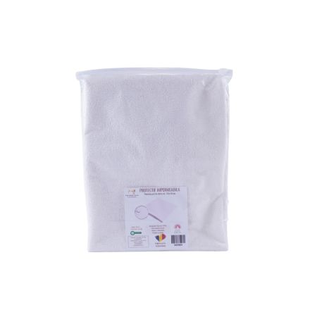 Protectie impermeabila de patut, 140x70 cm, Alb, Fic Baby 764152