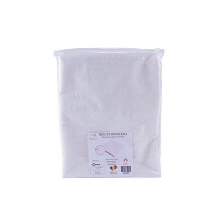 Protectie impermeabila de patut, 140x70 cm, Alb, Fic Baby 764152
