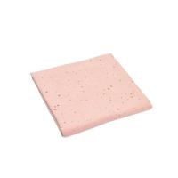 Muselina din bumbac organic, 75x75 cm, Roz, Buline Aurii, Fic Baby
