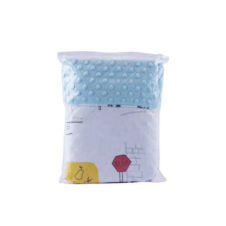 Paturica din plus minky si bumbac, 80x80 cm, Masinute, Fic Baby 764086