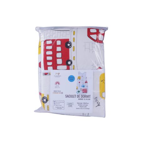 Saculet de dormit din bumbac, 100x50 cm, TOG 2.5, Masinute Colorate, 12-24 luni, Fic Baby 764265