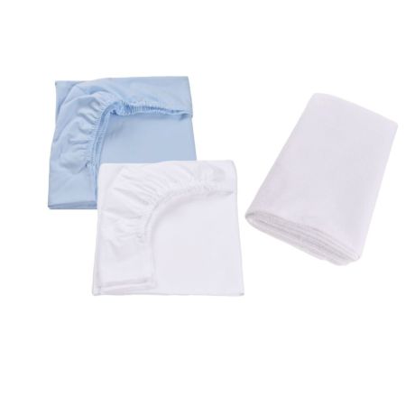 Set 2 cearceafuri pentru patut + protectie impermeabila