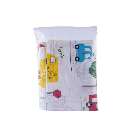 Lenjerie pentru patut, 120x60 cm, 3 piese, Masinute, Fic Baby 763722