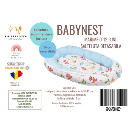 Baby Nest + salteluta detasabila, Dinozauri, Fic Baby 763642