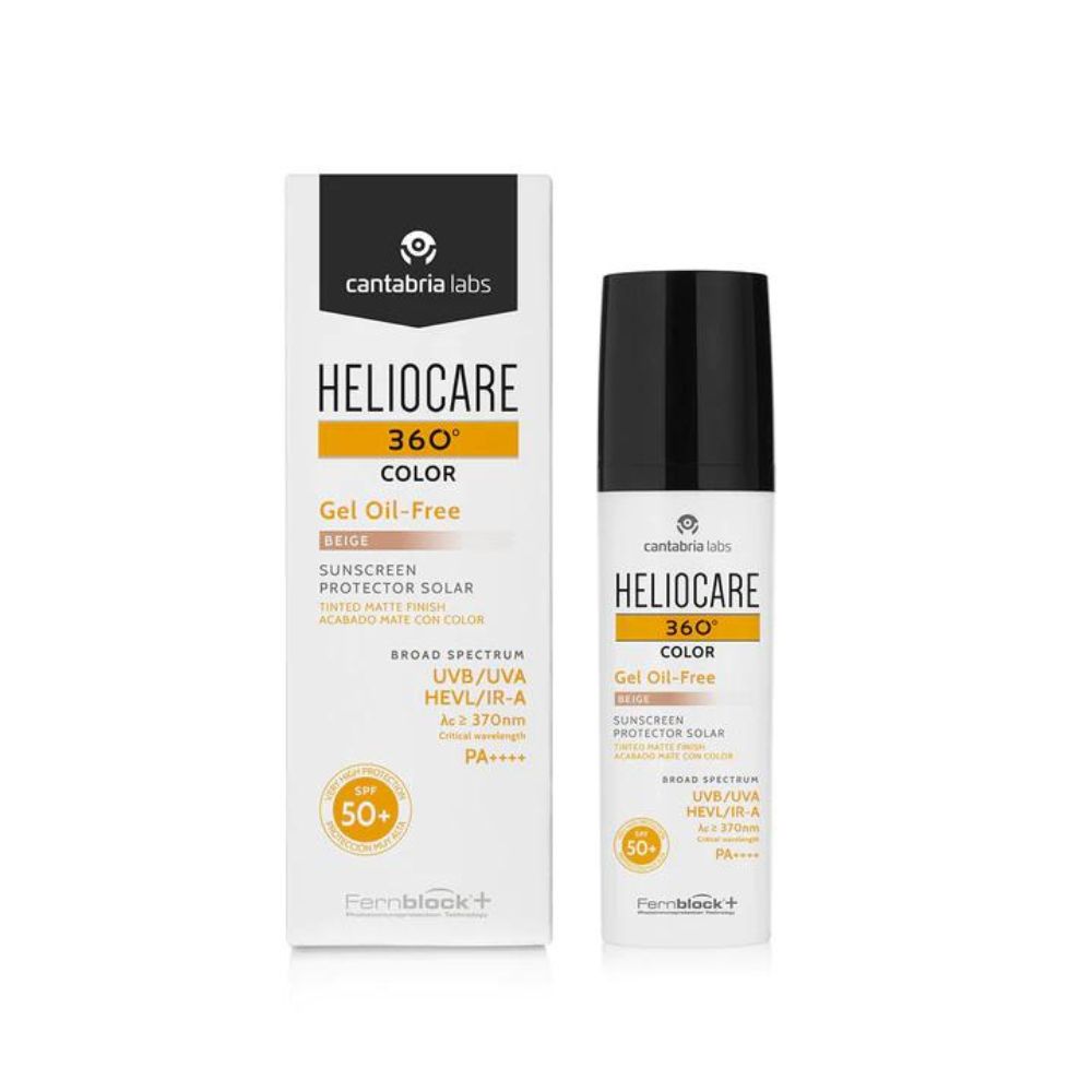 Gel Oil Free cu pigment de colorare si SPF 50 Heliocare 360º Color, 50 ml, Beige, Cantabria Lab