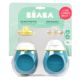 Set pentru masa 2 in 1 Babysqueez, Albastru, Beaba 502937