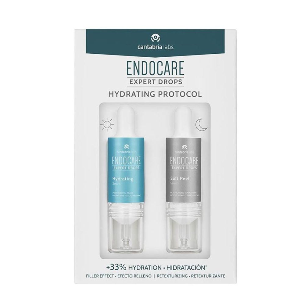 Kit pentru hidratare Hidrating Protocol Endocare Expert Drops, 2x10 ml, Cantabria Lab