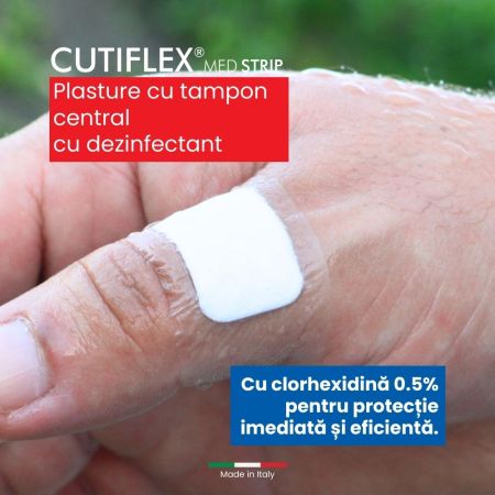 Plasturi impermeabili Cutiflex Med Strip, 78x26 mm, 10 bucati, Master-Aid 718813