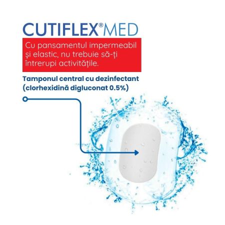 Pansament impermeabil Cutiflex Med, 10x8 cm, 5 bucati, Master-Aid 718806