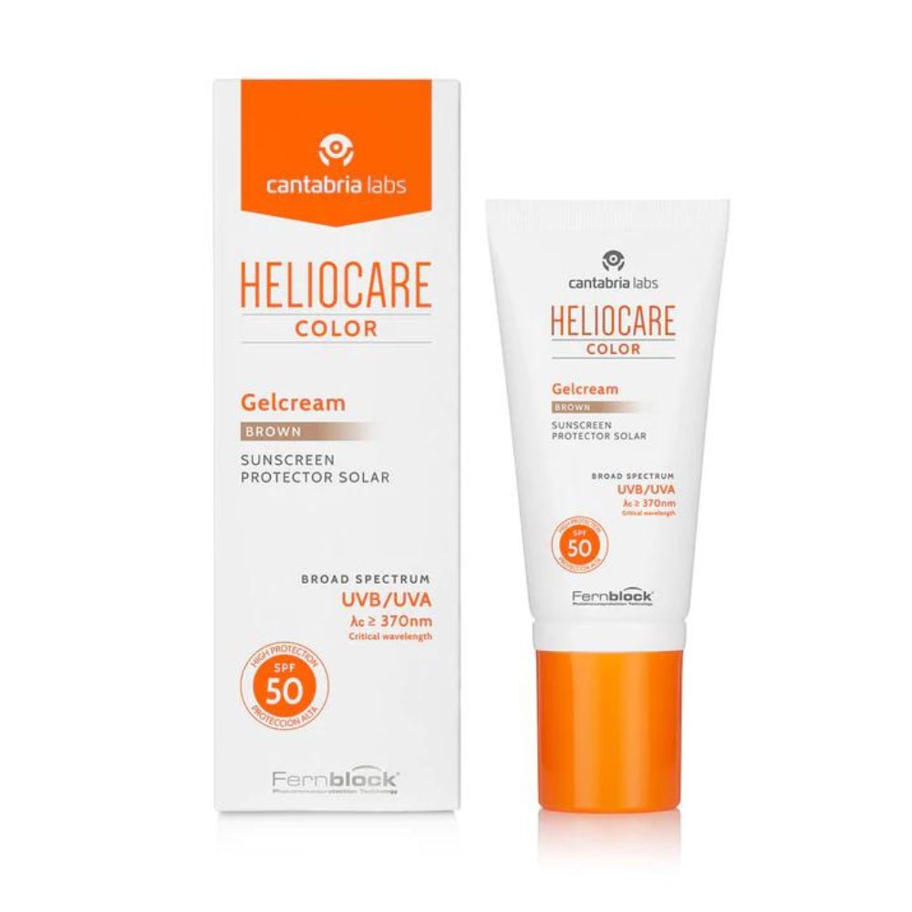 Gel crema cu protectie solara SPF50 Heliocare Color, 50 ml, Brown, Cantabria Lab