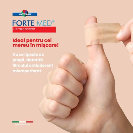 Plasturi ultra rezistenti Forte Med, 78x20 mm, 20 bucati, Master-Aid 718874