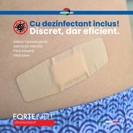 Plasturi ultra rezistenti Forte Med, 5 marimi, 40 bucati, Master-Aid 718862