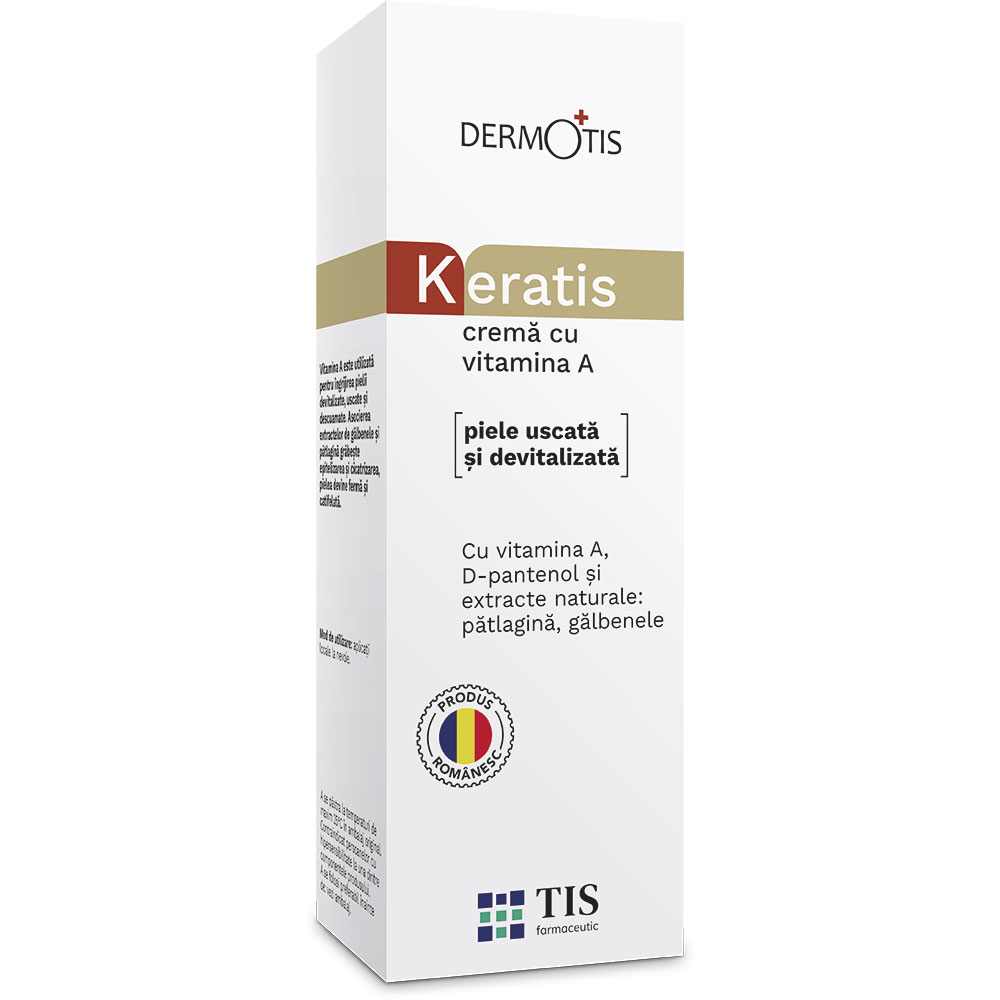 Keratis crema cu vitamina A, 20 ml, Tis Farmaceutic