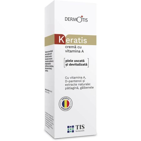 Keratis crema cu vitamina A, 20 ml, Tis Farmaceutic