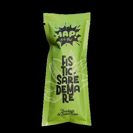 Baton raw vegan cu fistic si sare de mare, 45g, Hap de la Vlad