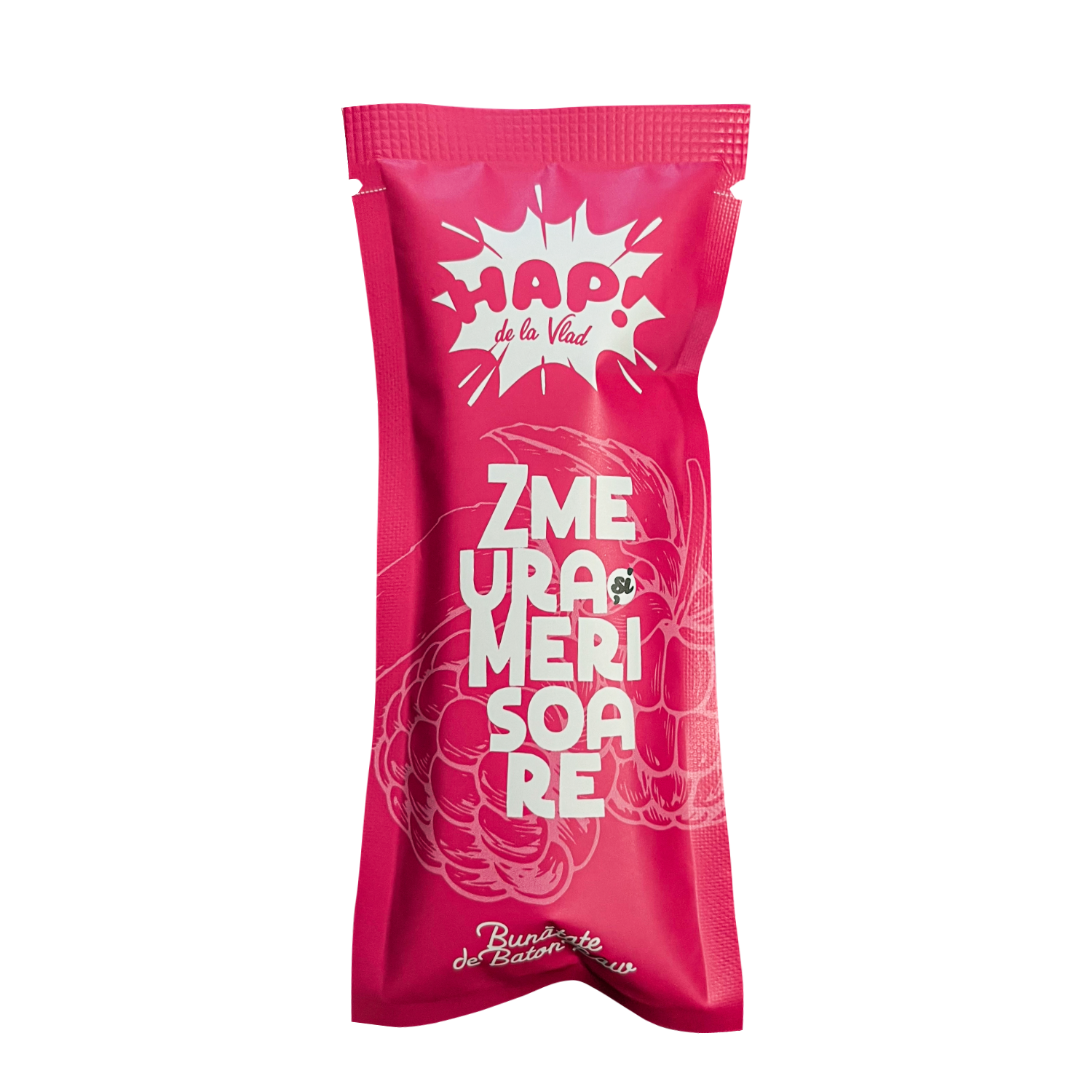 Baton raw vegan cu zmeura si merisoare, 45g, Hap de la Vlad