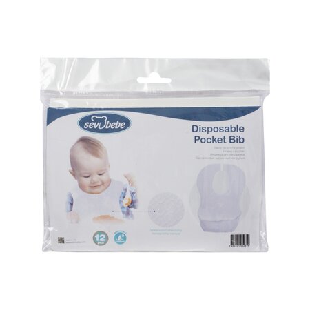 Set bavete de unica folosinta, 12 bucati, SeviBebe 503188