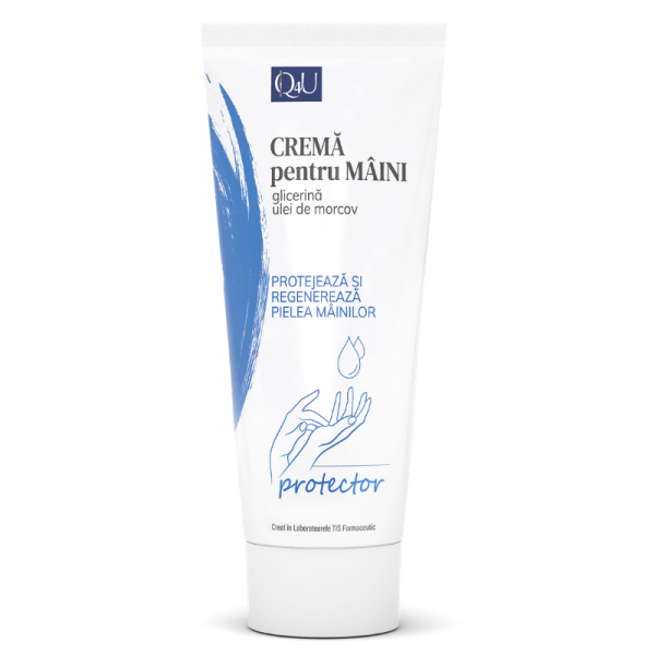 Crema pentru maini cu glicerina si ulei de morcov, 100 ml, Tis Farmaceutic