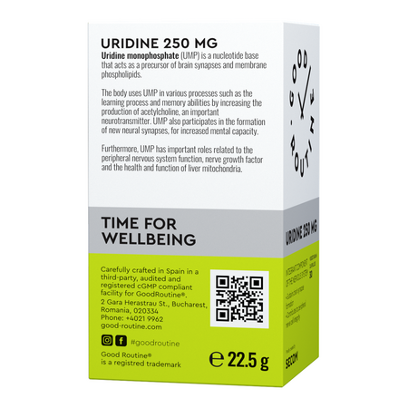 Uridine, 250 mg, 30 capsule, Good Routine 776902