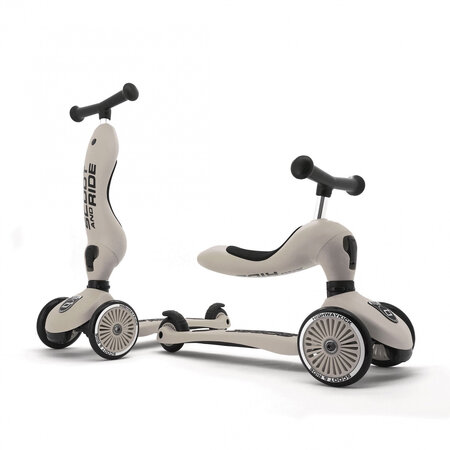 Trotineta 2 in 1 transformabila pentru copii Highwaykick 1, Ash, 1-5 ani, Scoot and Ride 503657