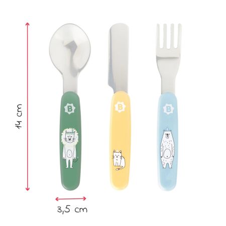 Tacamuri din metal cu animalute vesele, Badabulle 503787