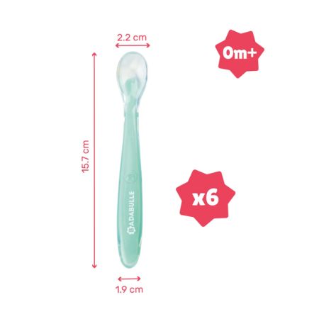 Set 6 lingurite flexibile colorate, Badabulle 503794