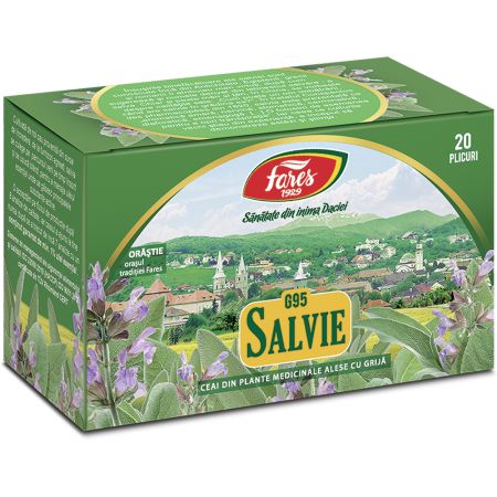 Ceai de salvie, 20 plicuri, Fares
