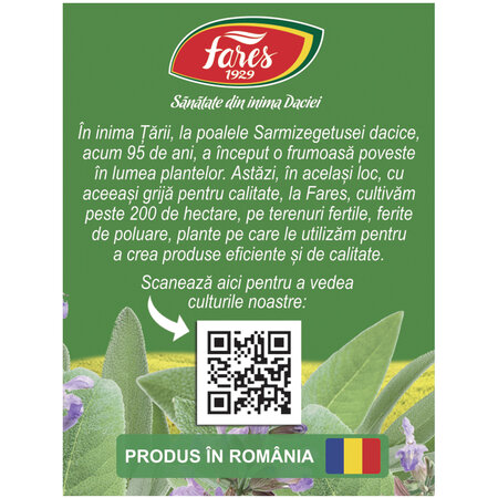 Ceai de salvie, 20 plicuri, Fares 720763