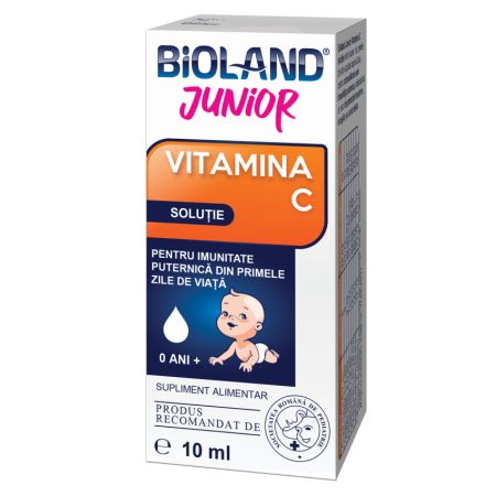 Solutie orala picaturi Vitamina C, 10 ml, Bioland Junior