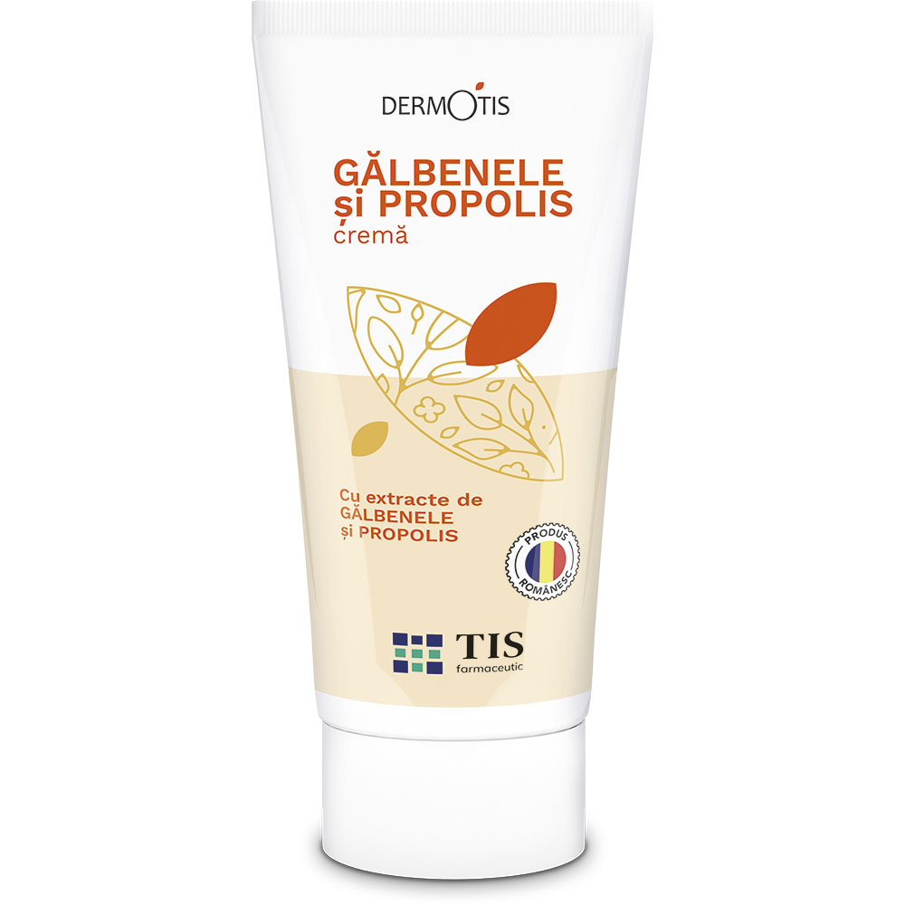 Crema cu galbenele si propolis, 50 ml, Tis Farmaceutic