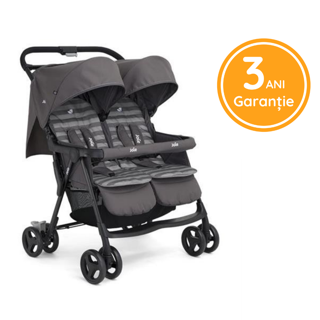 Carucior pentru gemeni Aire Twin, Dark Pewter, Joie