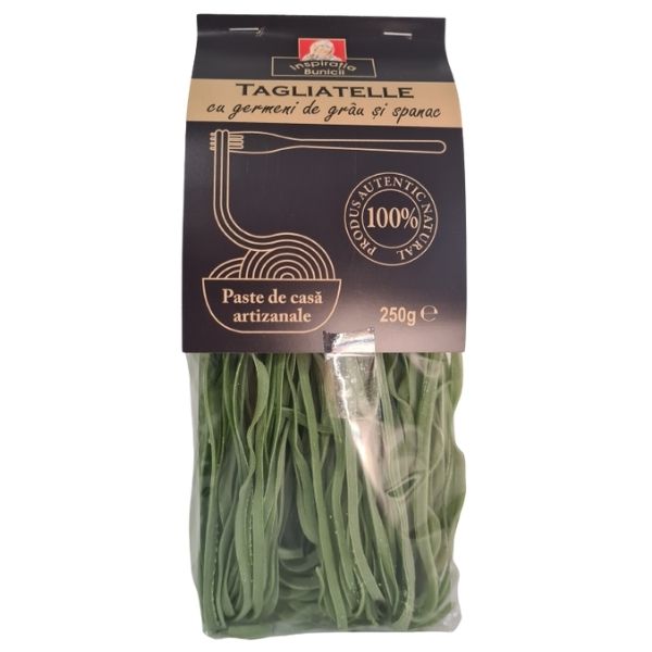 Tagliatele cu germeni de grau si spanac, 250 gr, Inspiratia Bunicii