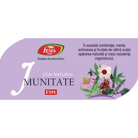 Ceai imunitate, 20 plicuri, Fares 720730