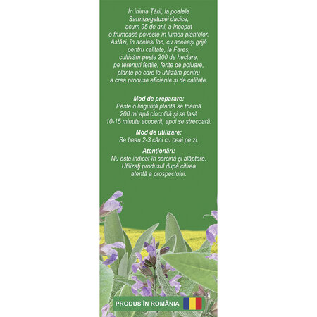 Ceai de salvie, 50 gr, Fares 718660