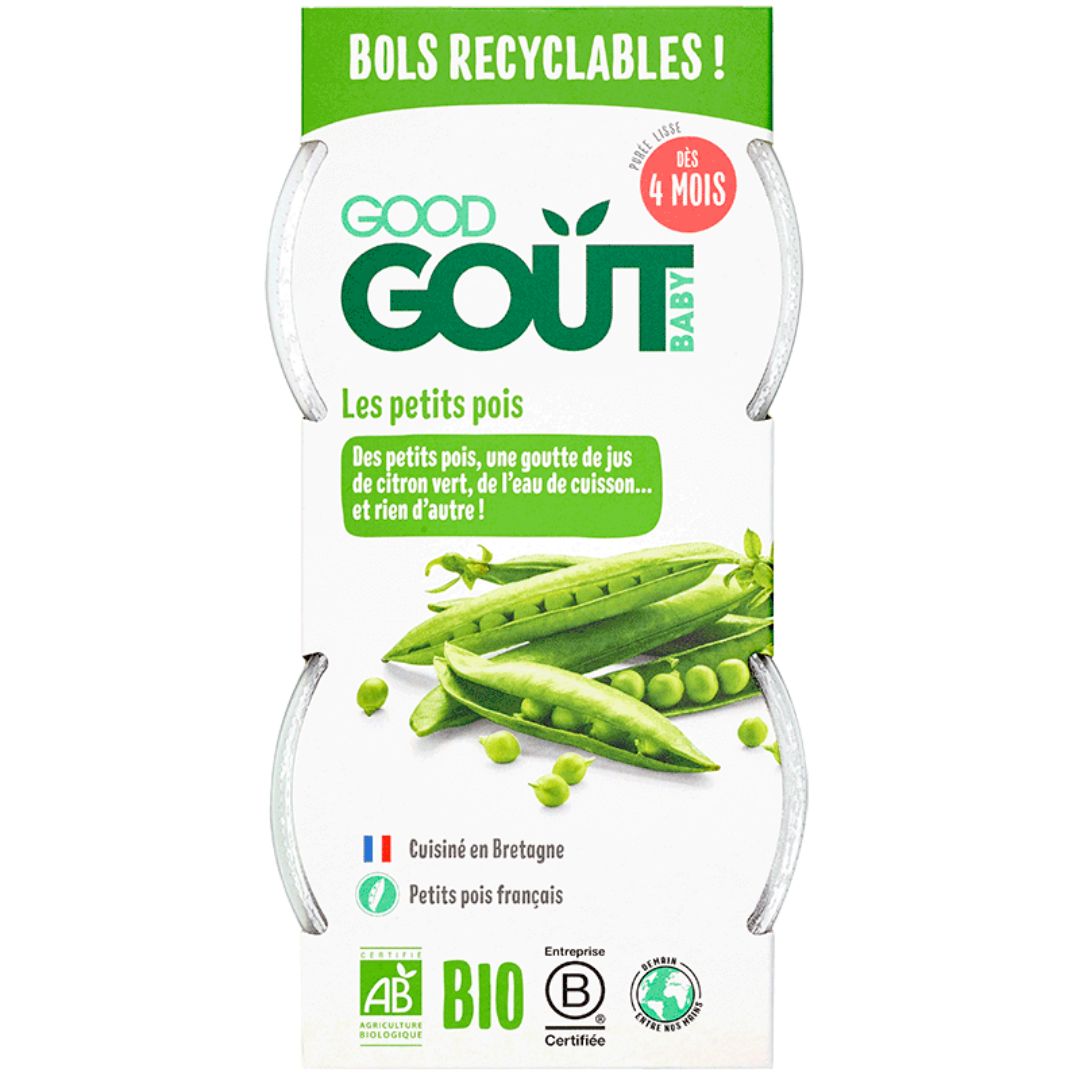 Piure Bio de mazare, +4 luni, 2x120 g, Good Gout