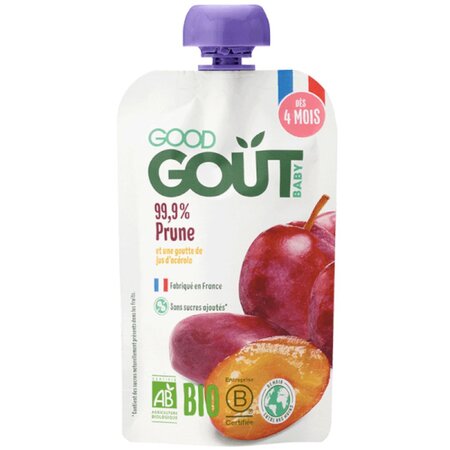 Piure Bio de prune, +4 luni, 120 g