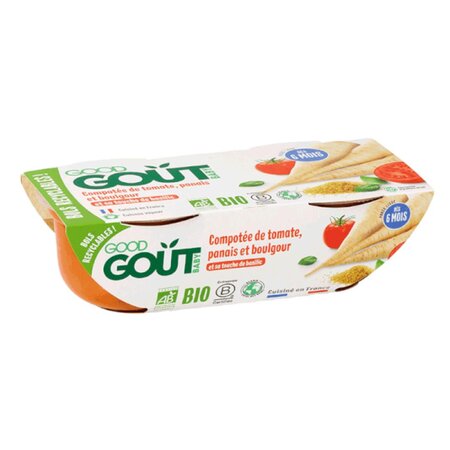 Mancare Bio de rosii, pastarnac si bulgur, +6 luni, 2x190 g