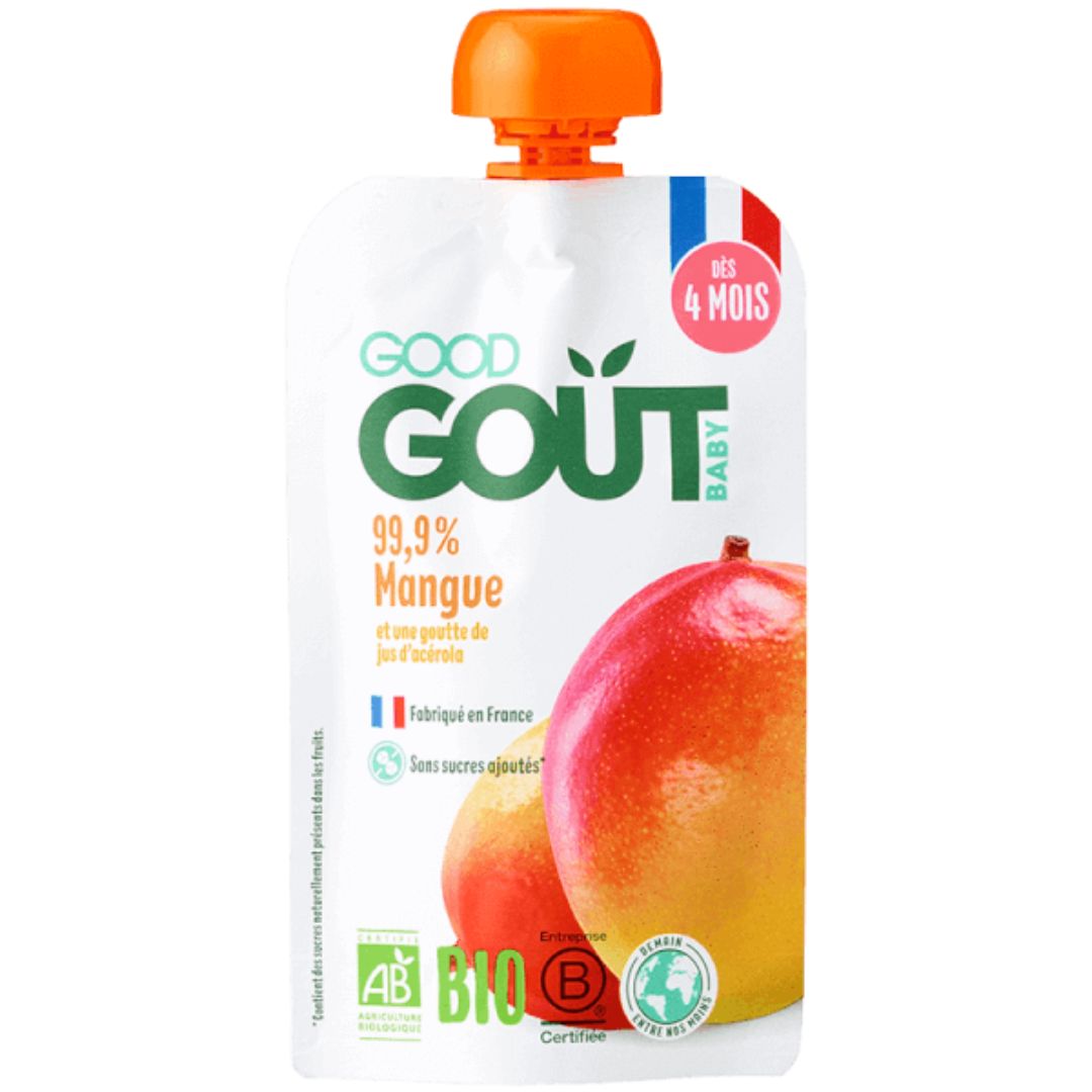 Piure Bio de mango, +4 luni, 120 g, Good Gout