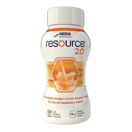 Dieta pentru malnutritie Resource 2.0, +3 ani, 4x200 ml, Ananas si Mango, Nestle 535352